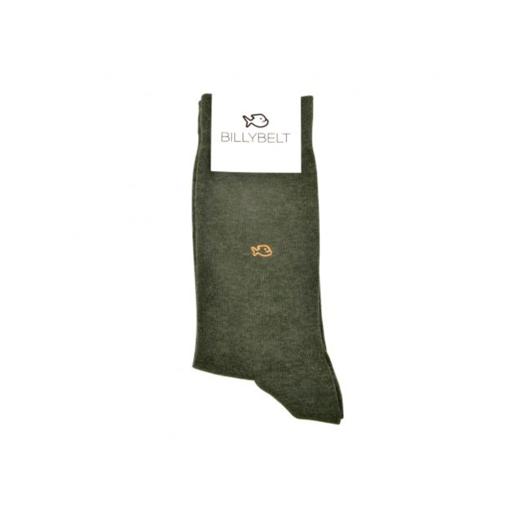 BillyBelt - Plain Cotton Socks - Forest Green
