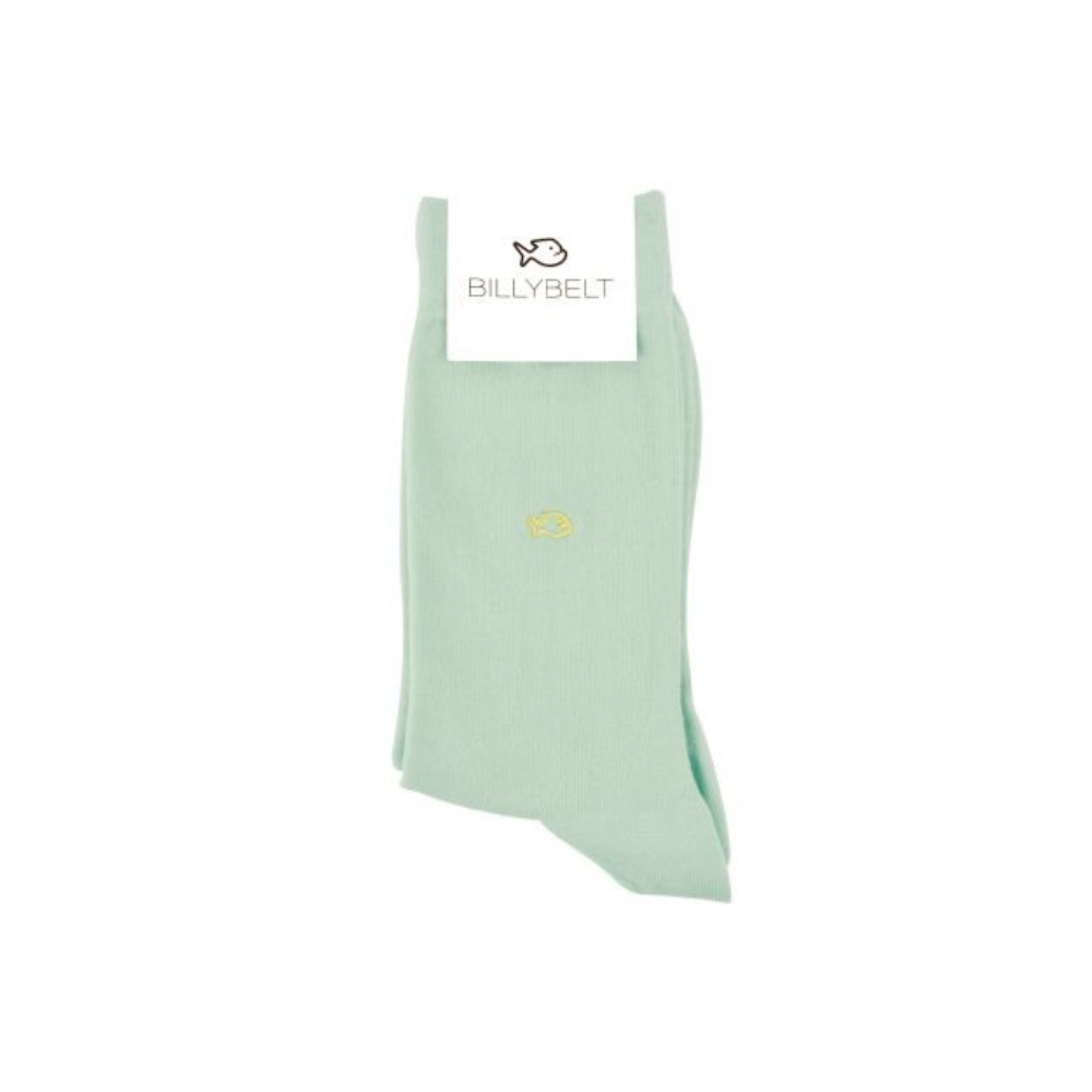 BillyBelt - Plain Cotton Socks - Water green