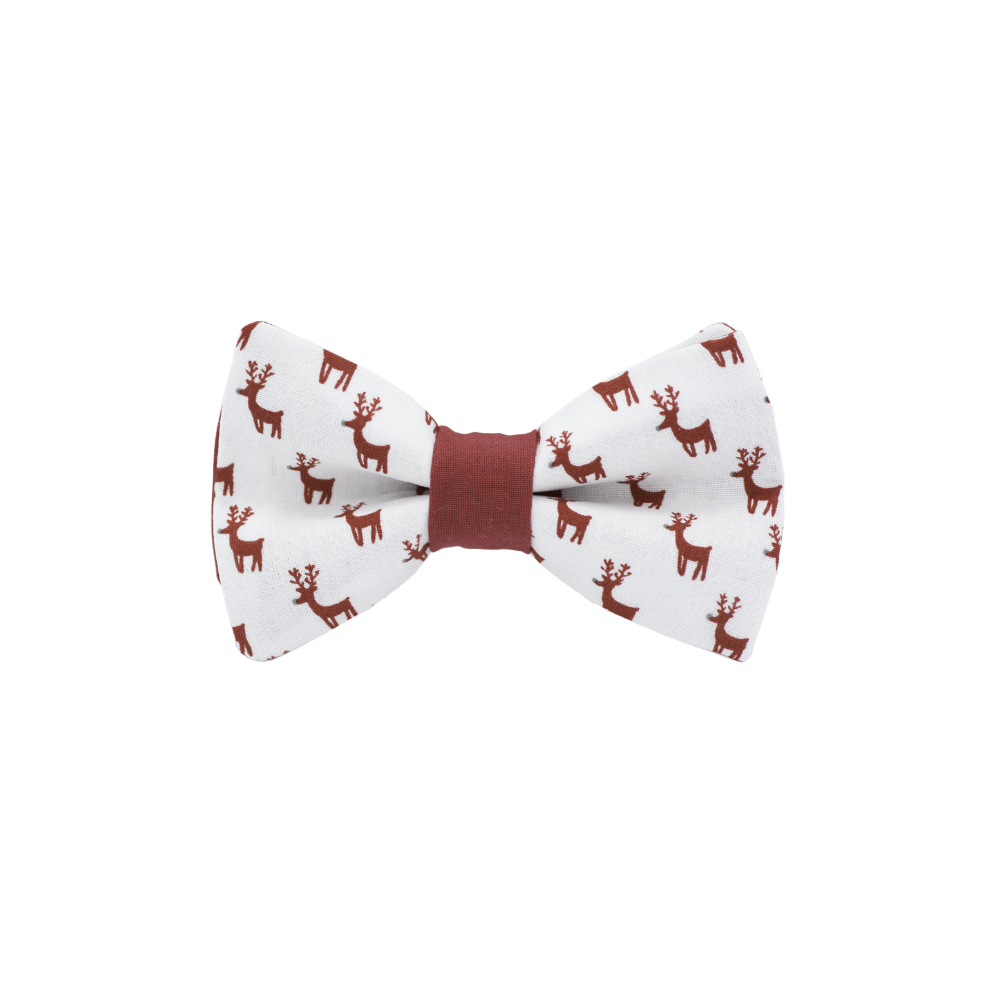 Jaggs - Bow tie "Rudolf" - Red reindeer on white background